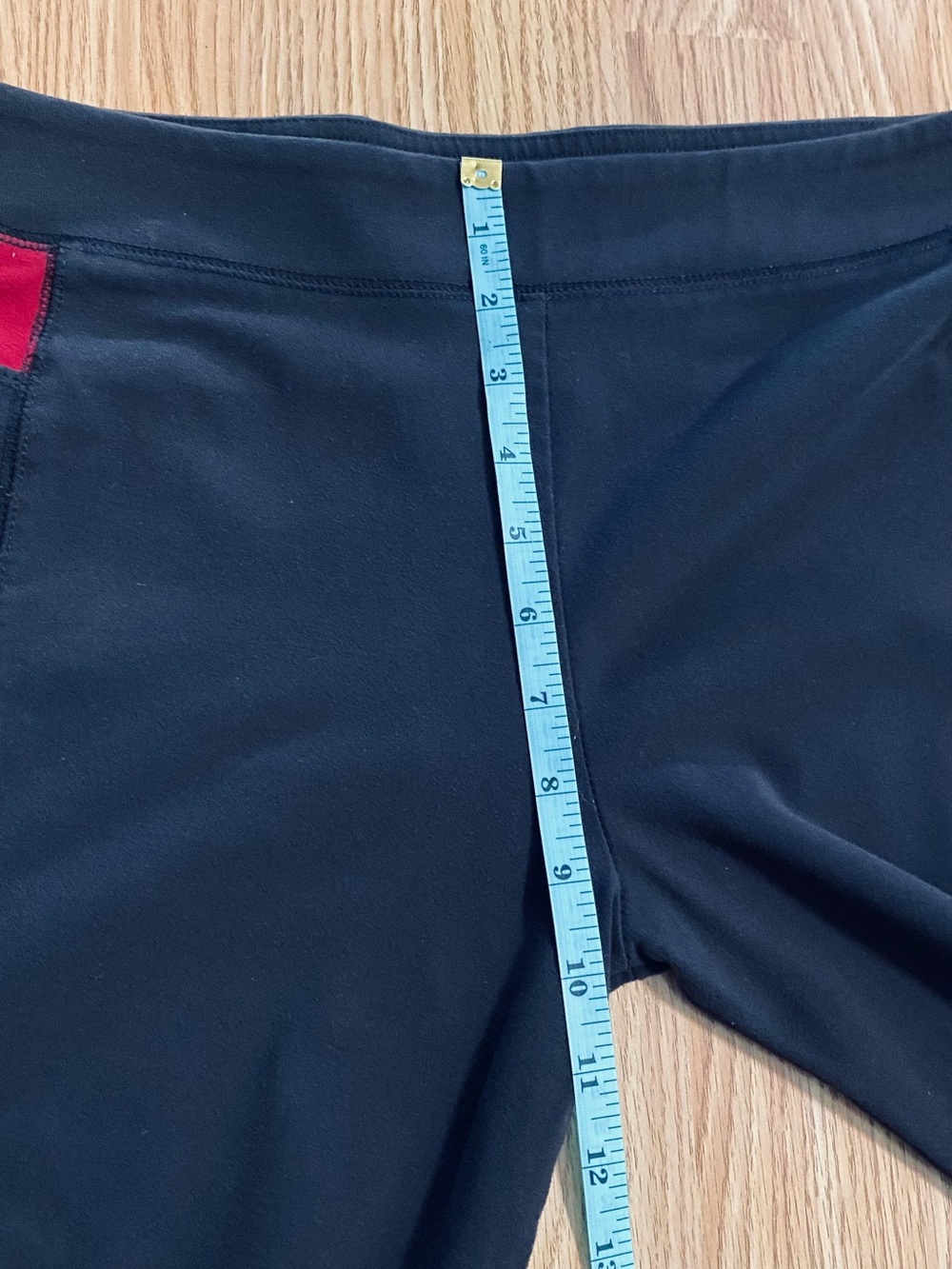 Sz M Tuff Athletics Chocolate Brown and Red Leggings - Picture 4 of 6